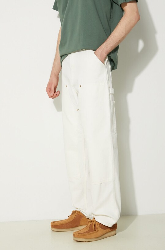 Carhartt WIP cotton trousers Double Knee Pant beige I031501.D602