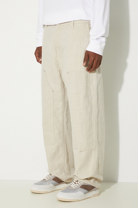Hlače s primjesom vune Carhartt WIP Walter Double Knee Pant bež I033580.502
