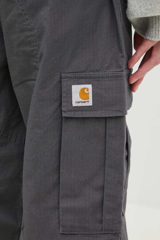 Bavlnené nohavice Carhartt WIP Regular Cargo Pant sivá I032467.8702