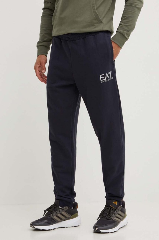 Памучен спортен панталон EA7 Emporio Armani памук тъмносин PJSHZ.6DPP59.1562