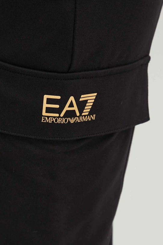 Хлопковые спортивные штаны EA7 Emporio Armani чёрный PJVRZ.8NPP67.0208