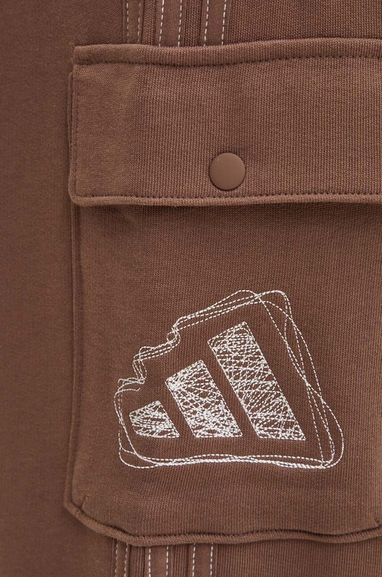 adidas spodnie dresowe bawełniane All SZN brązowy IY6576