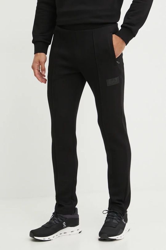 Tepláky EA7 Emporio Armani pletenina čierna PJODZ.6DPP68.1200