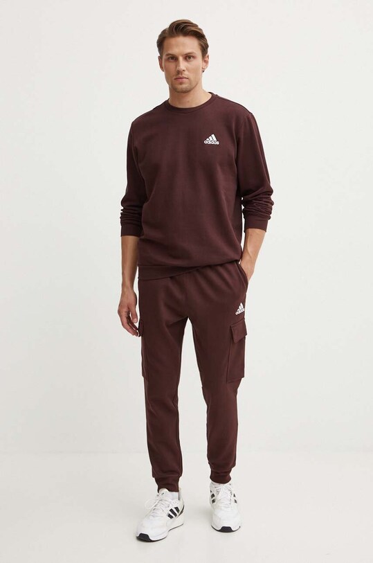 adidas spodnie dresowe IY9092 brązowy AW24