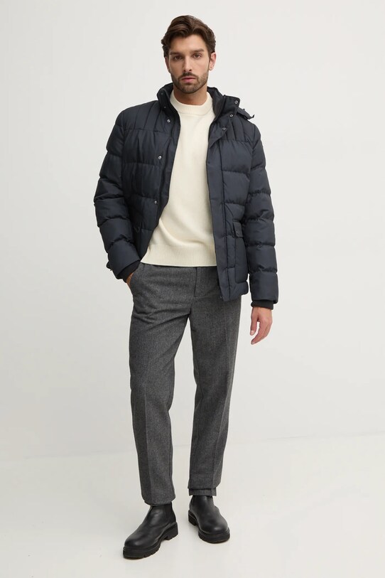 United Colors of Benetton spodnie z domieszką wełny 4JGSUF059 szary AW24