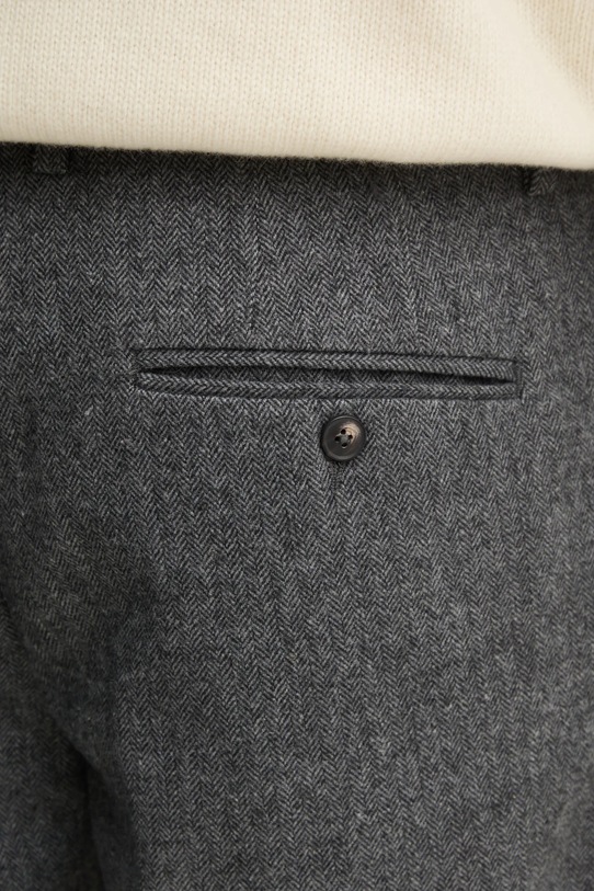 Брюки с примесью шерсти United Colors of Benetton серый 4JGSUF059