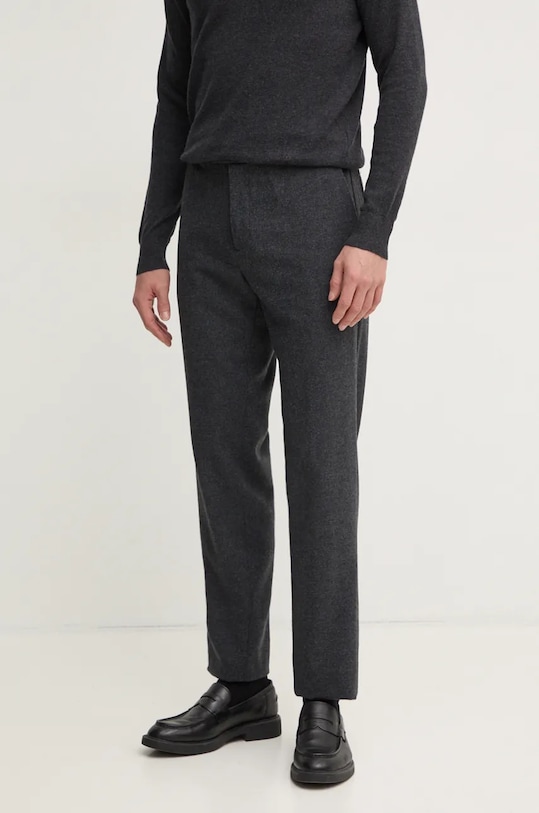 United Colors of Benetton spodnie z domieszką wełny tkanina szary 4NUXUF053