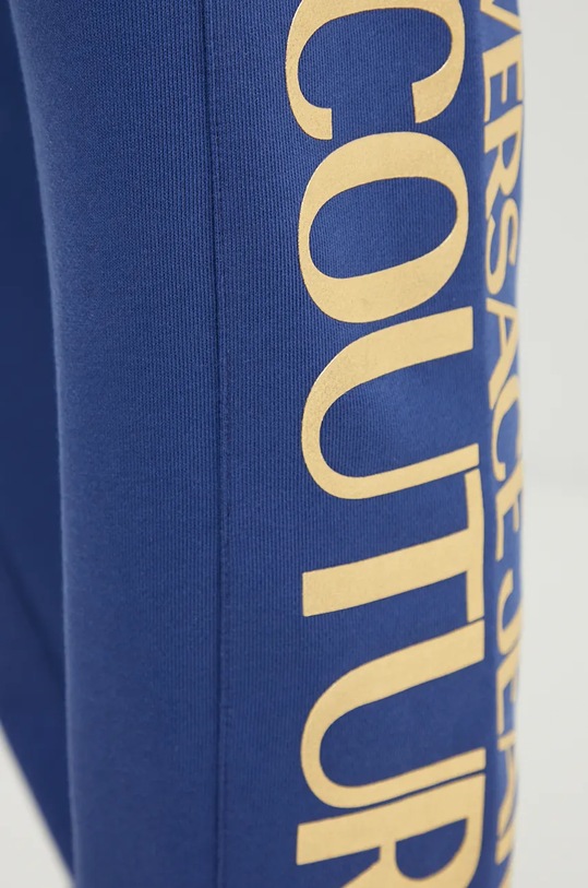 Versace Jeans Couture spodnie dresowe bawełniane niebieski 77GAAT05.CF00T