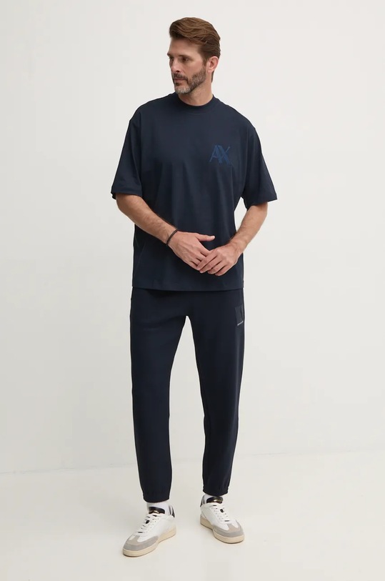 Tepláky Armani Exchange 6DZPJA.ZJNKZ námořnická modř AW24