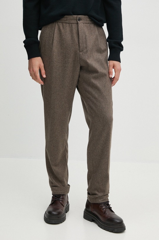 Paul&Shark pantaloni de lana chinos maro 14314077