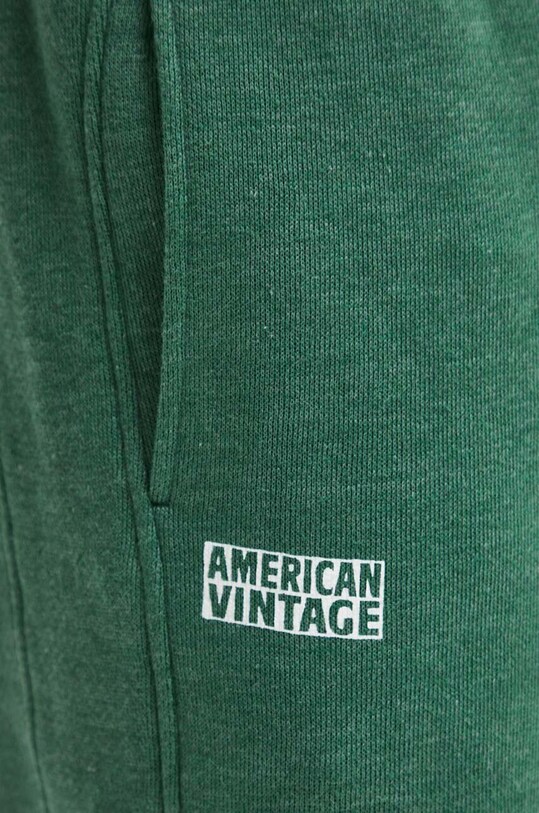 American Vintage spodnie dresowe zielony MDOV05BH24