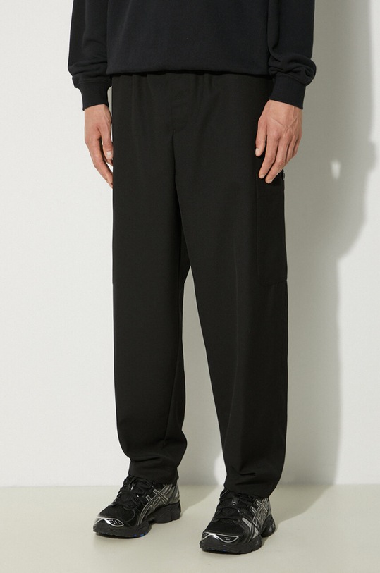 Kenzo spodnie wełniane Cargo Jogpant czarny FE65PA5019RE.99