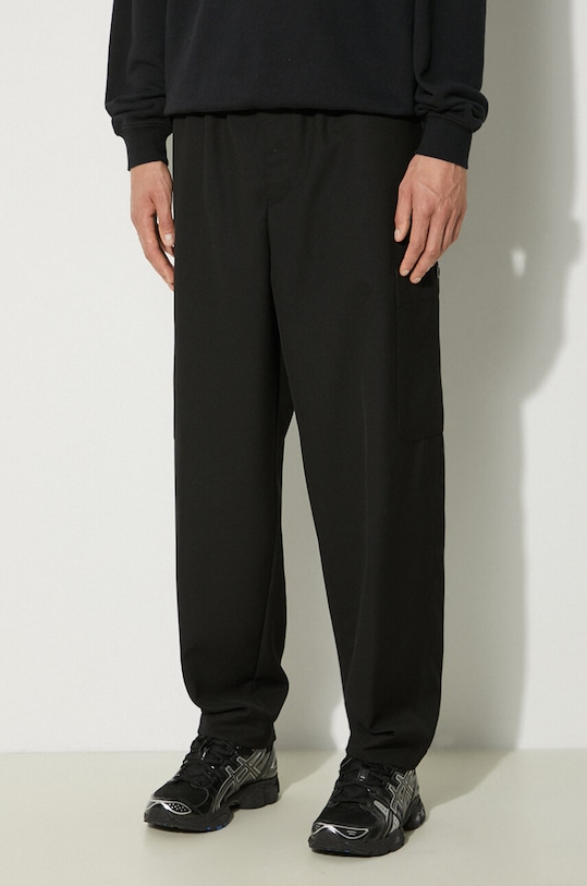 Kenzo spodnie wełniane Cargo Jogpant czarny FE65PA5019RE.99