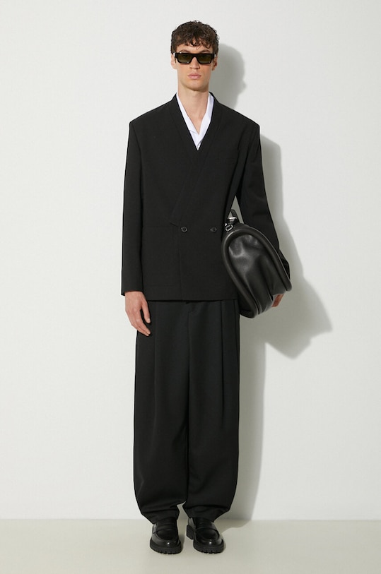 Kenzo wool blend trousers Relaxed School Boy Pant FE65PA3799RD.99 black AW24