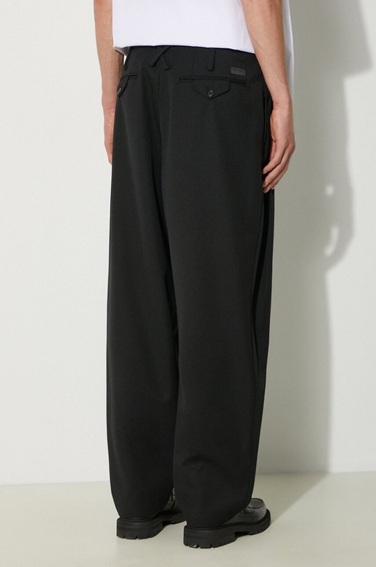 Clothing Kenzo wool blend trousers Relaxed School Boy Pant FE65PA3799RD.99 black