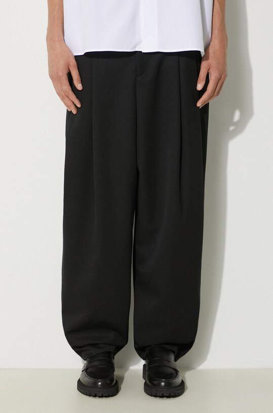 Nohavice s prímesou vlny Kenzo Relaxed School Boy Pant čierna FE65PA3799RD.99