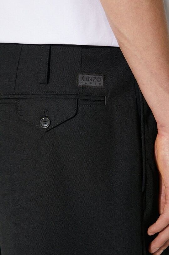 Nohavice s prímesou vlny Kenzo Relaxed School Boy Pant FE65PA3799RD.99 čierna