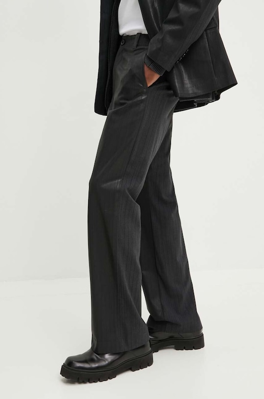 Diesel pantaloni din lana P-STANLEY drept negru A14146.0IPAA