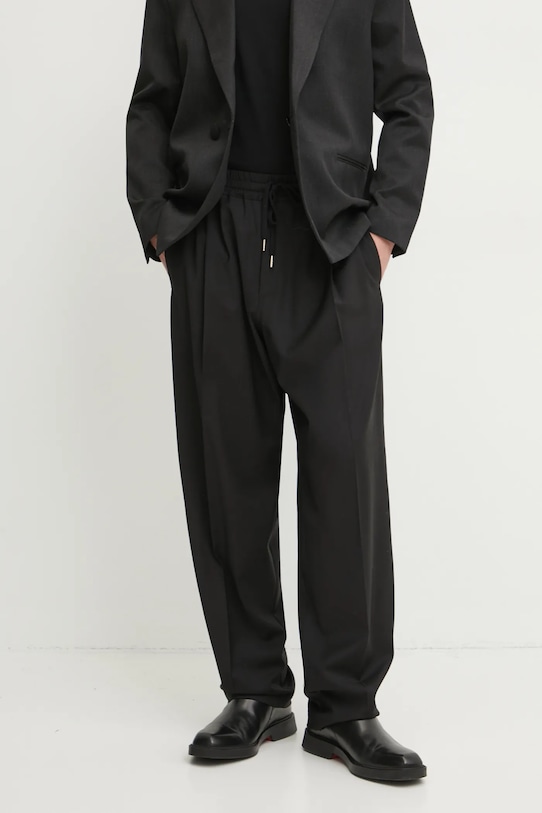 Vlněné kalhoty IRO látka černá MP23LOWAN