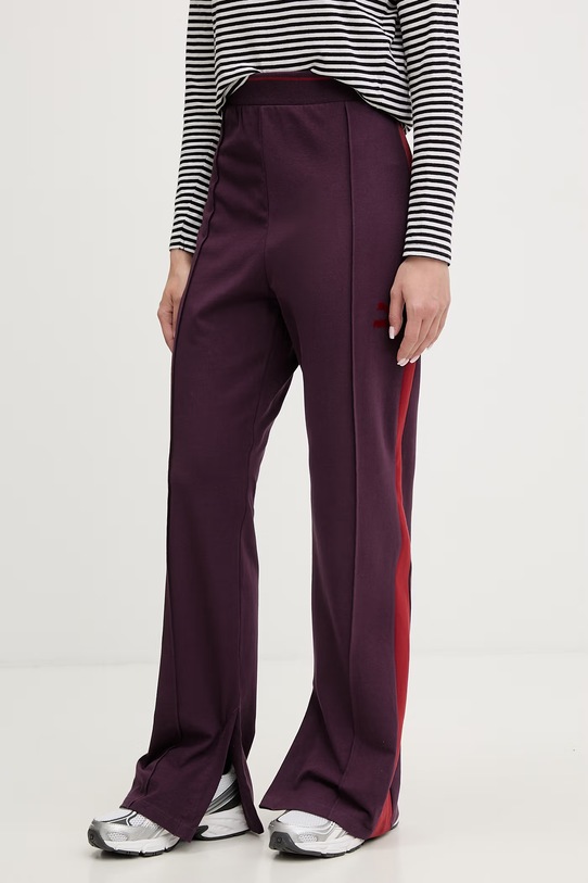 Puma T7 Classics Play Paris Flared sweatpants Women's cotton with elastane jersey violet 626809