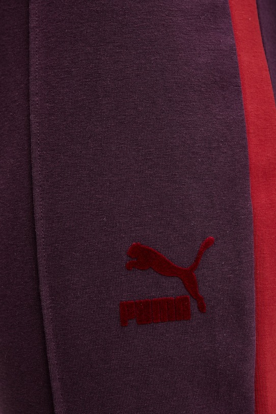 Puma T7 Classics Play Paris Flared sweatpants Women's cotton with elastane violet 626809
