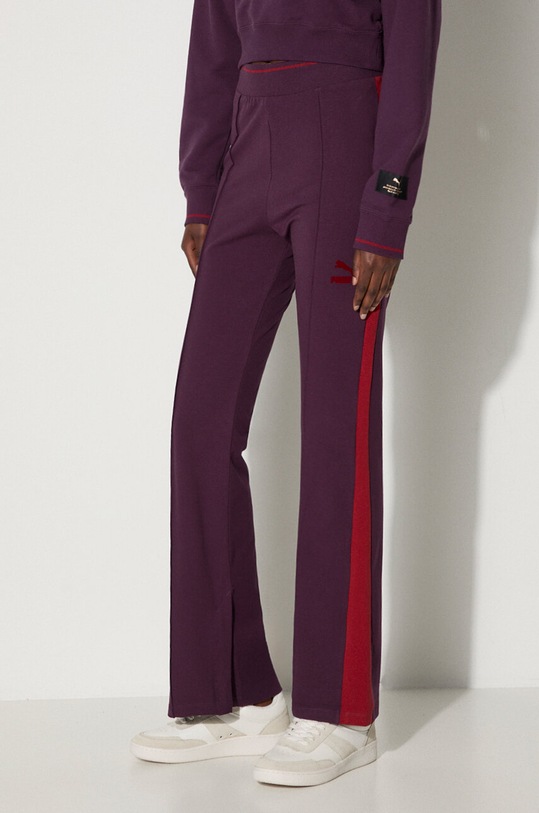 Παντελόνι φόρμας Puma T7 Classics Play Paris Flared μωβ 626809