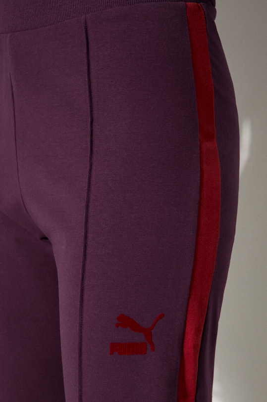 Puma spodnie dresowe T7 Classics Play Paris Flared 626809 fioletowy