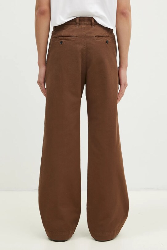 Дрехи Памучен панталон Wood Wood Fraser Pleated Chinos 12435001.5181 кафяв