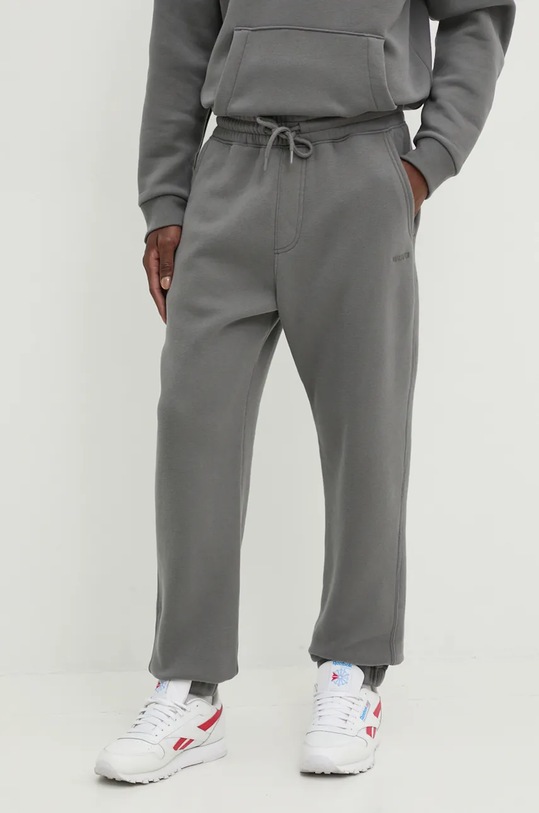 Παντελόνι φόρμας Hollister Co. πλεκτό ύφασμα γκρί KI334.4048.120