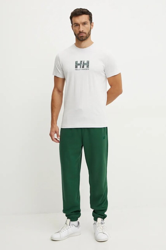 New Balance pantaloni de trening din bumbac MP41508NWG verde AW24