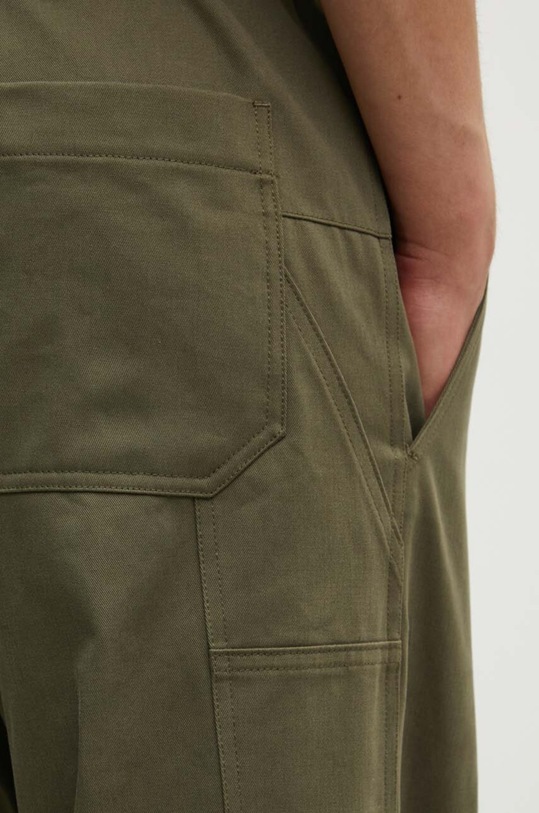 Bavlnené nohavice A.P.C. pantalon chuck zelená COGEW.H08408