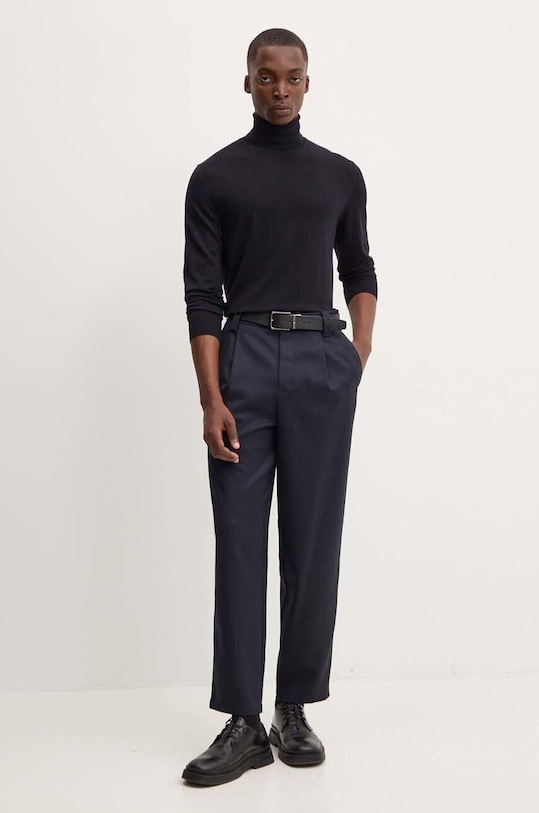 Вовняні штани A.P.C. pantalon renato WOAPO.H08428 темно-синій AW24