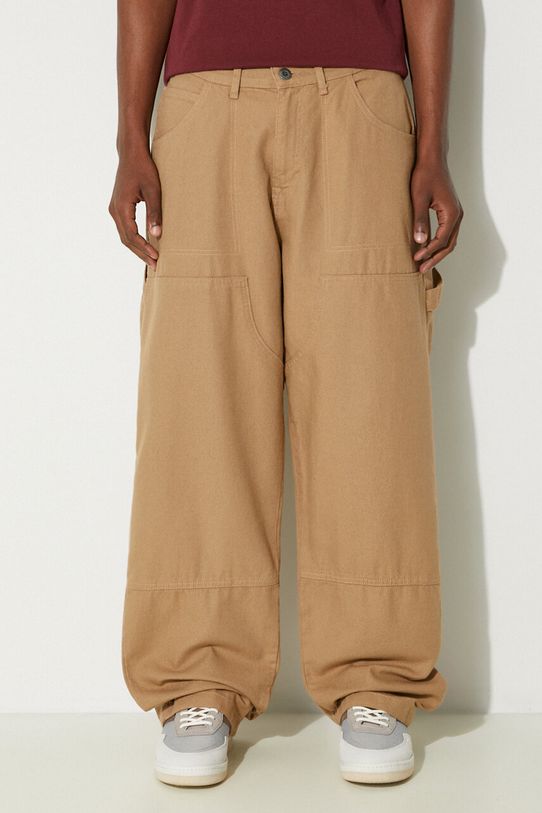 Pamučne hlače Alpha Industries Carpenter Pant pamuk bež 148202