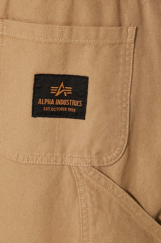 Βαμβακερό παντελόνι Alpha Industries Carpenter Pant 148202 μπεζ