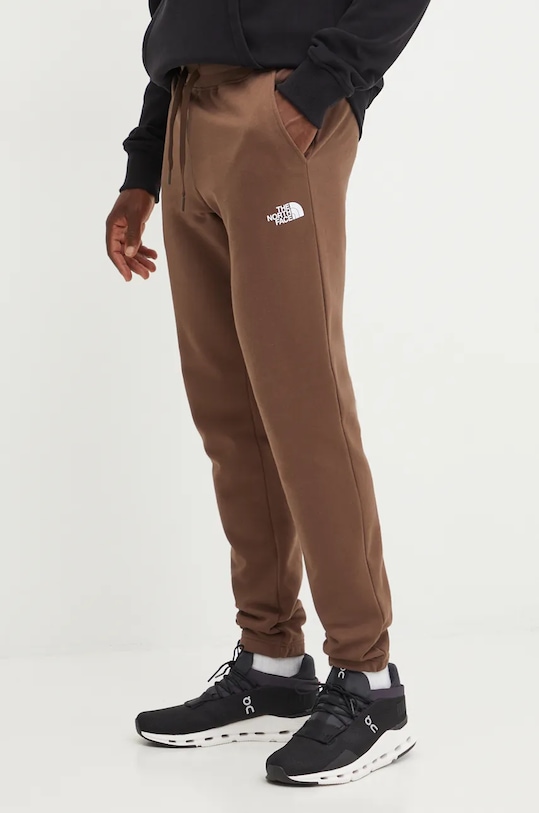 The North Face pantaloni della tuta di cotone Zumu Jogger maglia marrone NF0A87DE1OI1