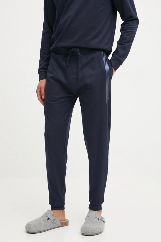 BOSS pantaloni lounge din bumbac bumbac bleumarin 50527454