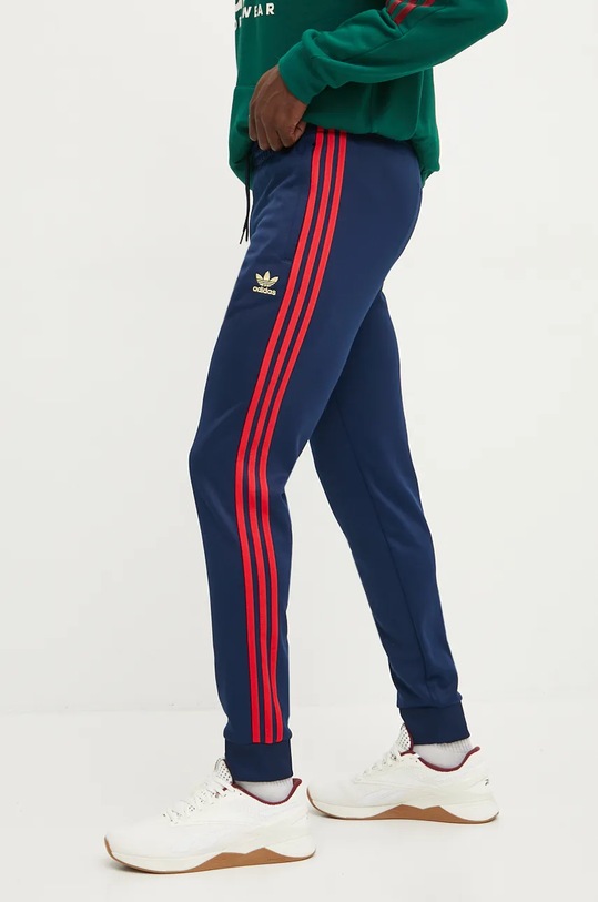 Nohavice adidas Originals Adicolor pletenina tmavomodrá IY9870