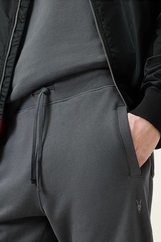AllSaints spodnie dresowe męskie bawełniane RAVEN SWEATPANT szary M031TA
