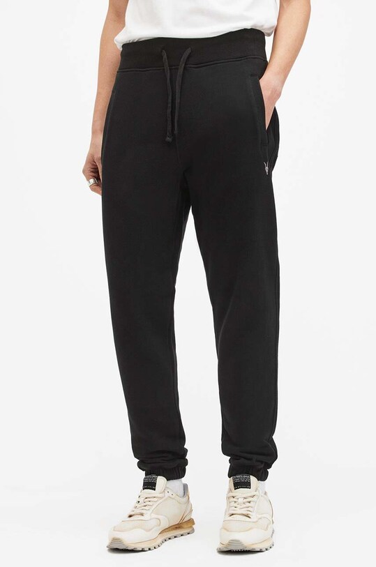 Βαμβακερό παντελόνι AllSaints RAVEN SWEATPANT M031TA μαύρο SS25