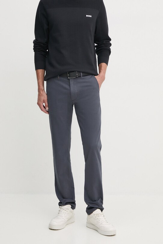 Boss Orange pantaloni drept gri 50523127