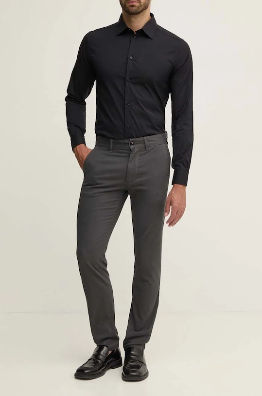 Hlače Boss Orange bez uzorka siva 50523127