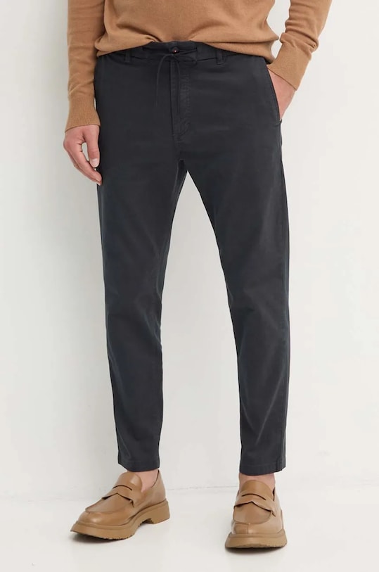 Hlače Boss Orange s elastinom siva 50523146