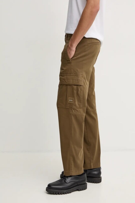 Штани Boss Orange тканина коричневий 50523149