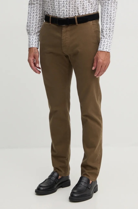 Hlače Boss Orange s elastinom zelena 50528727