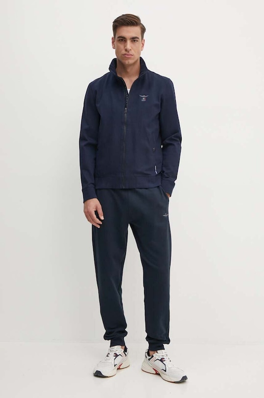 Aeronautica Militare pantaloni de trening din bumbac PF945F511 bleumarin AW24