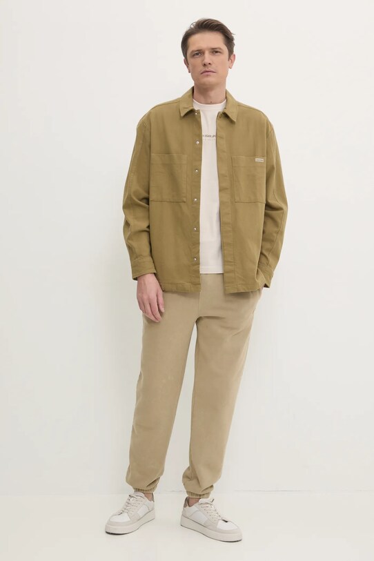 Lacoste pantaloni de trening din bumbac XH2852 bej AW24
