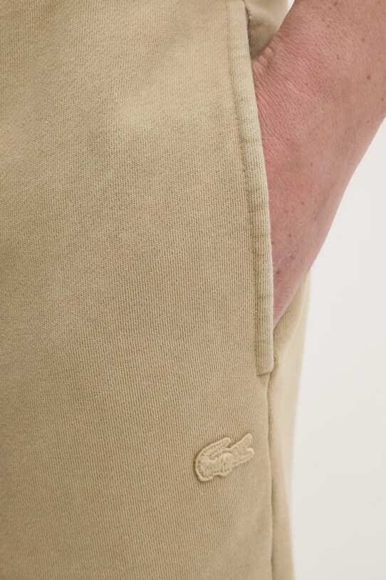 Lacoste pantaloni de trening din bumbac bej XH2852