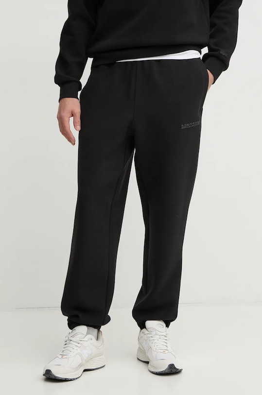 Tepláky Lacoste s elastanom čierna XH2859