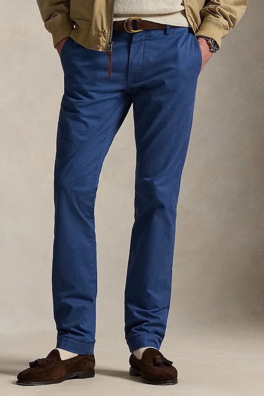 Polo Ralph Lauren штани slim fit чоловічі з бавовною Slim Fit HDN Pant блакитний 710856719