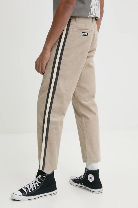 Odzież Quiksilver spodnie sztruksowe Roller Line Pant EQYNP03305 beżowy